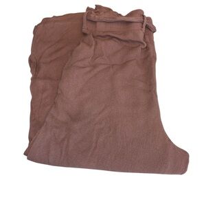 Addie capri pants pull on stretchy waist fabric tie side pockets size large